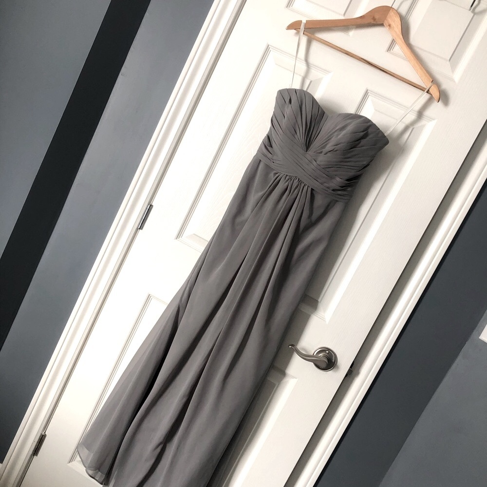 David's Bridal Mercury Chiffon F15555